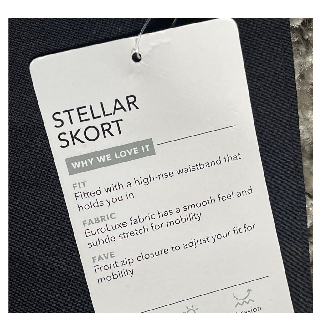 NEW Athleta‎ Stellar Skort Zip Front Athletic Skirt Size Medium - Picture 3 of 5